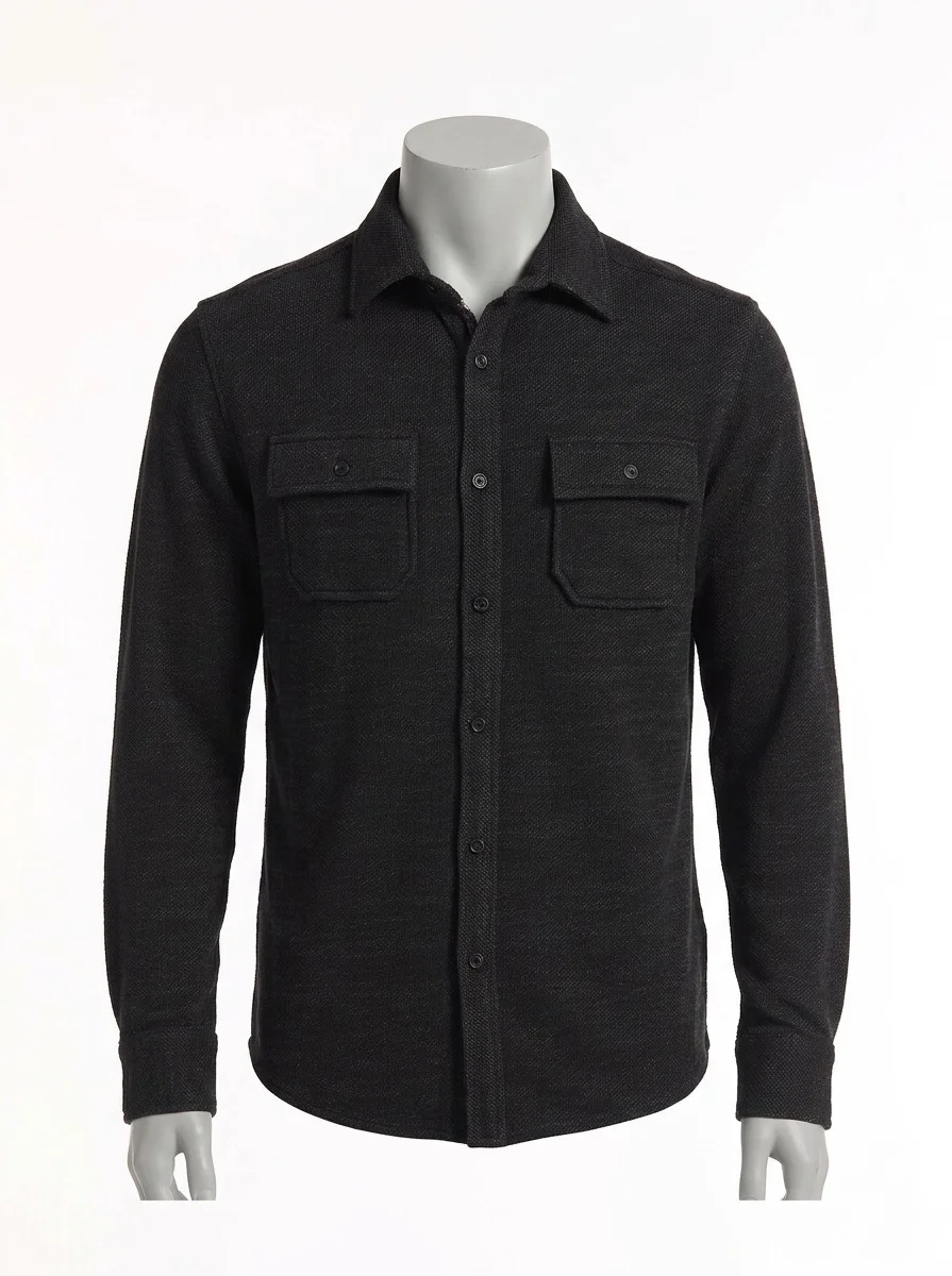 Wayne Long Sleeve Button Down Knit Shirt